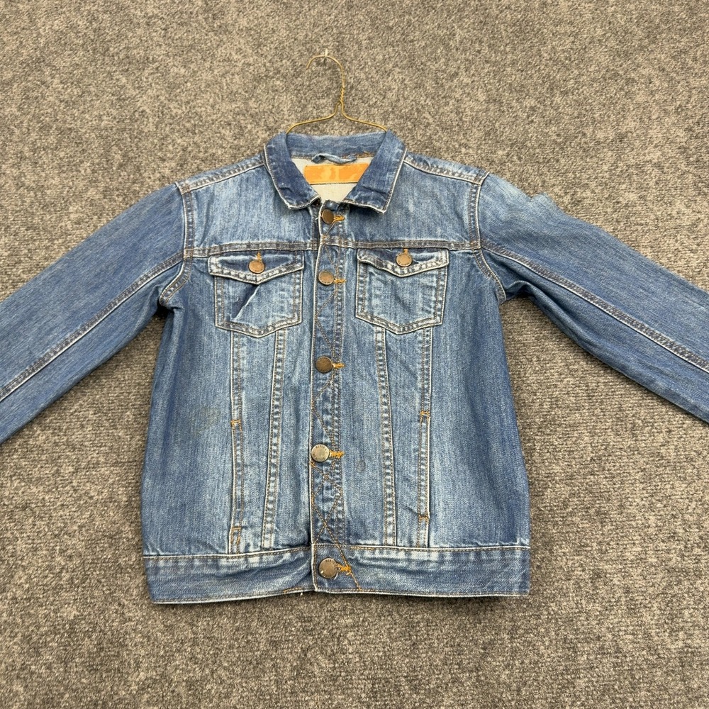 Denim Jacket Kids Blue Cotton Trucker Casual Classic Style
